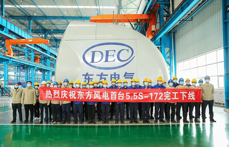 開啟“6MW時代”！國內(nèi)陸上單機容量最大風(fēng)電機組下線